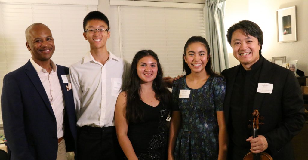 Dr. Quinton Morris and Daniel Ching with Key to Change students Richie Doan, Analisa Ruiz, and Alia Uffenorde