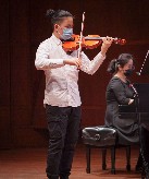 December 2021 student 2 playing violin