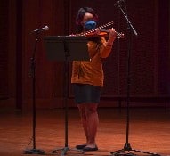 December 2021 student 3 playing violin