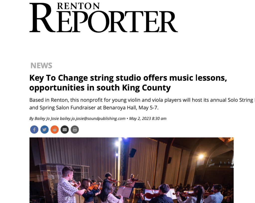 Renton Reporter Thumbnail of Key to Change Article